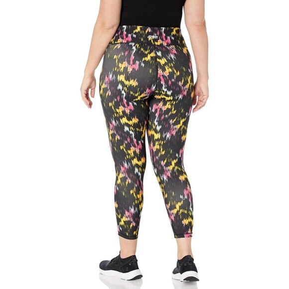 DKNY Womens High Waist Legging Printed DPPP2612 Tummy Control Multicolor Size 1X - Picture 2 of 4